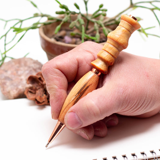 Pine Root Natural Wood Ballpoint Pen or Mechanical Pencil, Ergonomic Grip for More Comfortable Writing, Fairytale Pen, Handmade Pen, Arthritis Pencil