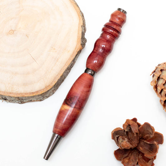 Eastern Red Cedar Natural Wood Ballpoint Pen or Mechanical Pencil, Ergonomic Grip for More Comfortable Writing, Fairytale Pen, Handmade Pen, Arthritis Pencil