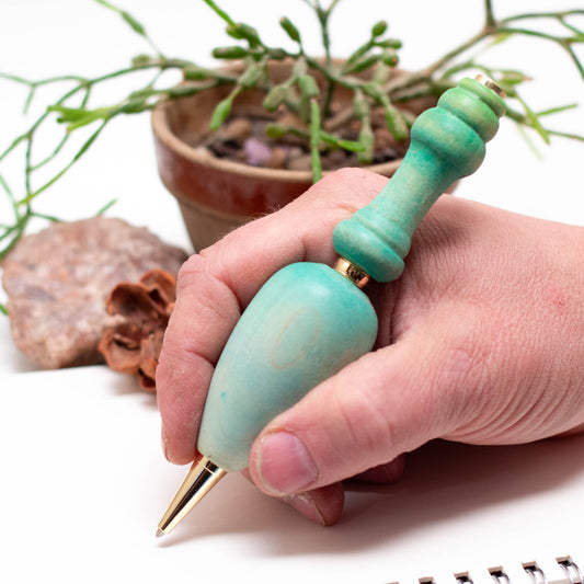 Large Grip Painted Pen or Mechanical Pencil, Ergonomic Grip, for More Comfortable Writing, Fancy Pen, Handmade Wood Pen, Arthritis Pencil
