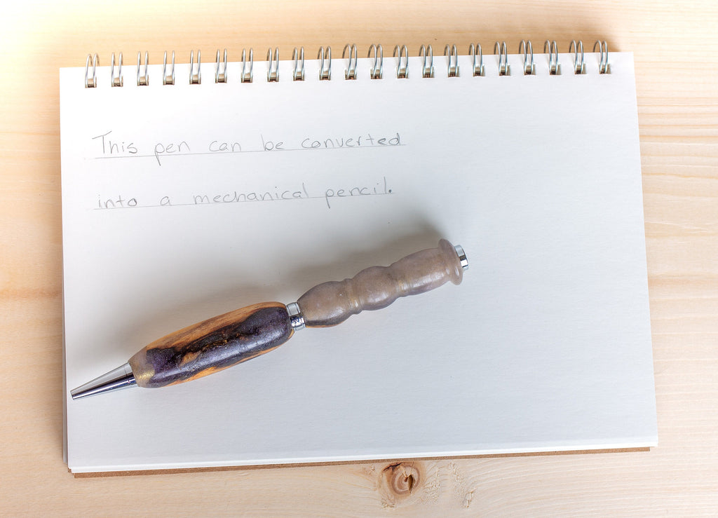 Ballpoint Pen, Handmade of Olive Wood & Green Color Epoxy Resin,Hermes  Design. : : Office Products
